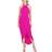 Julia Jordan Knot Neck Tulip Hem Midi Dress - Fuchsia