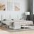 vidaXL Metal Bed Frame with Headboard 150 x 200 cm White