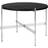 GUBI TS Round Ø55 Polished Steel Black Marquina Marble Coffee Table