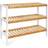 Songmics Bamboo Natural/White Skoställ 70x55cm