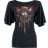 Spiral Cry Of The Wolf T-shirt Dam svart