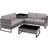 tectake grey rattan corner Outdoor Bar Set