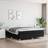 vidaXL Kontinentalseng Med Madras 180x200 cm Stof Sort Rammeseng