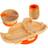 Dinosaur Bamboo Suction Baby Feeding Set 4pc Orange