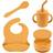 Baby Silicone Suction Weaning Set 4pc Ochre