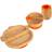 Monkey Bamboo Suction Baby Feeding Set 4pc Orange