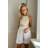 Only Hw Linen Blend Shorts Pnt Linneshorts Bright White