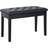 Homcom PU Leather Piano Bench with Storage Makeup Dressing Stool Black