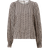 Vila Smockade Manschetter Långärmad Blus Beige