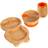 Penguin Bamboo Suction Baby Feeding Set 4pc Orange