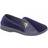 Zedzzz AARON Mens Full Slippers Navy/Grey: