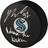 "Yanni Gourde Seattle Kraken Autographed Hockey Puck with "Release The Kraken" Inscription"