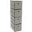 JVL Silva 4 Drawer Narrow Fabric Tower Storage Box