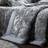 Catherine Lansfield Crushed Bedspread Grey, Natural, Silver