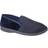 Zedzzz LEWIS Mens Full Slippers Navy/Grey: