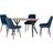 SECONIQUE Sapphire Blue Velvet Athens Dining Set 2pcs