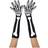 Smiffys Skeleton Gloves Long