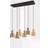 Trio Lighting Hængelampe Bronze Med Taupe Og Beige 6-Lys Pendel