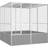 vidaXL Fuglebur 213,5x217,5x211,5 galvaniseret stål grå