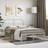 vidaXL Metal Bed Frame with Headboard 120x190 cm White