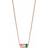 Emporio Armani Rose Gold Plated Green Gem & CZ Necklace