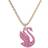 Swarovski Iconic Swan Pendant Medium Necklace - Rose Gold/Pink/Transparent