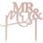 Ginger Ray Mr and Mrs Rose Gold Acrylic Wedding Tårtdekoration