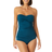 Anne Cole Twist Front Bandeaukini Swim Top - Deep Sea Blue