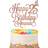 EKAM Personalised Happy Birthday Glitter Cake Decoration