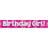 Oaktree Garlands Birthday Girl Holographic Banner 9ft Pink