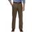 Haggar Premium No Iron Classic Fit Pleat Front - Khaki