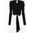 Dolce & Gabbana Bluser Skjorter Dame Bardot Top Skinny Langærmet - Sort
