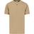 Off-White Slim Fit Rund Hals Tryckt T-shirt - Beige