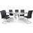 Neptune Black/Grey Dining Set 90x180cm 7pcs