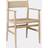 Brdr. Krüger Arv Arm With Woven Seat Back White Pigmented Oak Kitchen Chair