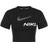 NIKE Women's Short-Sleeve Cropped Graphic Training Top - Black/White