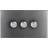 Varilight Grey Flat Profile Double 2 Way Screwless Dimmer Switch