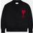 Ami Paris Logo Wool Knit Cardigan