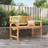 vidaXL 114 x 59 x 87 cm Massivholz Teak Gartenbank