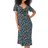 Roman Petite Spot Ruched Stretch Midi Dress - Black