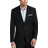 Michael Strahan Classic Fit Suit Separates Coat - Black Solid