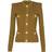 Balmain Knit Cardigan with Gold Buttons - Khaki