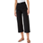 Roman Wide Leg Stretch Denim Culottes - Black