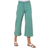 Roman Wide Leg Stretch Denim Culottes - Sage