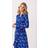 Part Two Damen Silane Kleid Casual Dress, Mazarine Blue Bouquet Print