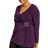 Roman Curve Wrap Diamante Buckle Top - Plum