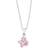 Nordahl Jewellery Halskæde sølv m/ sommerfugle vedhæng m/pink cz