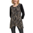 Roman Print Hanky Hem Tunic - Gold