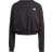 adidas Essentials 3-Stripes Crop Sweatshirt - Black/White