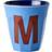 Rice Melaminkopp Medium Bokstav M 30 cl Dusty Blue